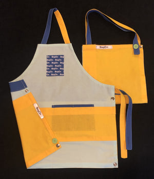 BagOn Apron is Light Green, Accents are Yellow and Blue